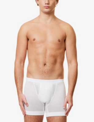 Shop Zimmerli Men's White Classic Jersey Boxer Briefs