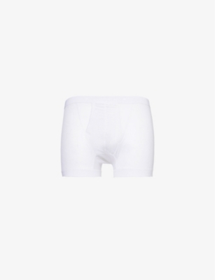 Shop Zimmerli Men's White Classic Jersey Boxer Briefs