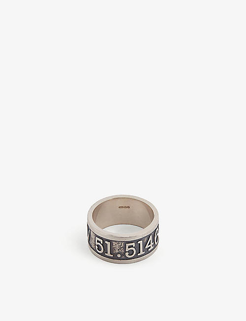 SERGE DENIMES: Co-ordinates sterling silver ring