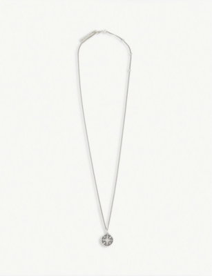 Serge Denimes Compass Silver Necklace In Silver