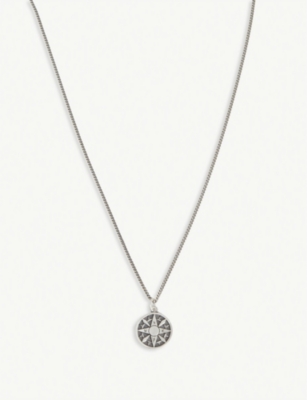SERGE DENIMES: Compass silver necklace