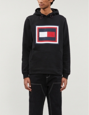 tommy hilfiger jersey logo hoodie