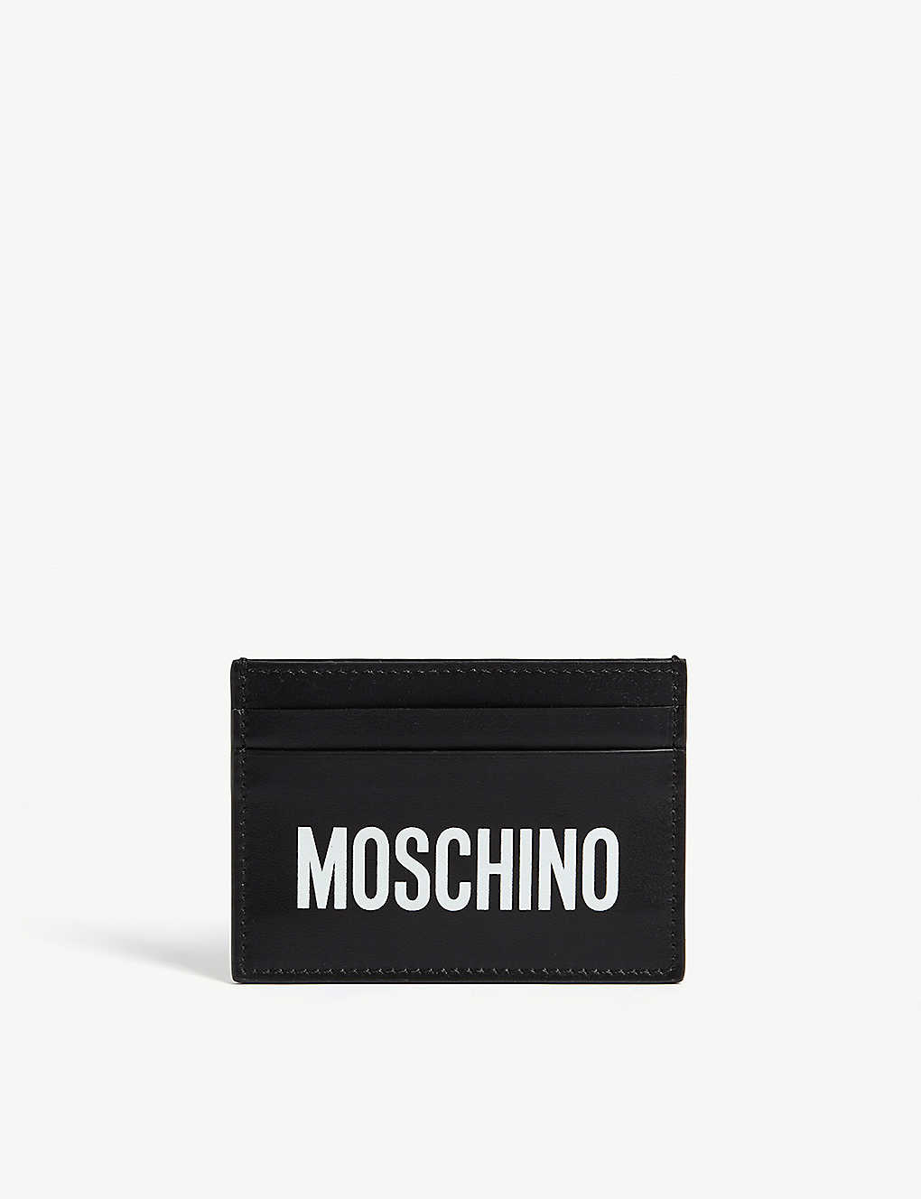 Womens Accessories Wallets and cardholders Moschino Bear Print Leather Card Holder in Natural 
