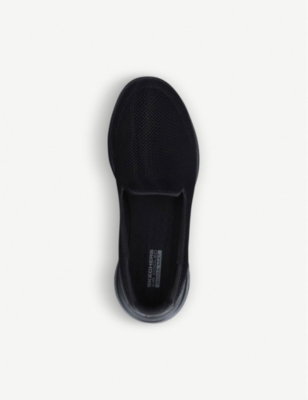 ladies black slip on trainers