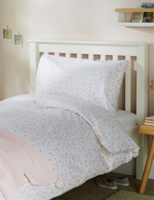 white company cot bed bedding