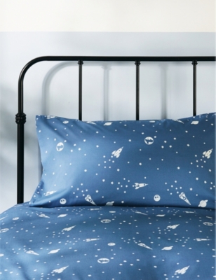 THE LITTLE WHITE COMPANY Space cot bed linen set