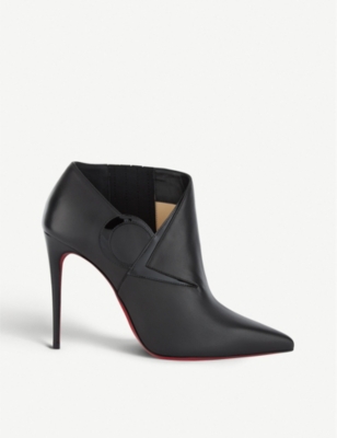 christian louboutin nappa shiny leather booties