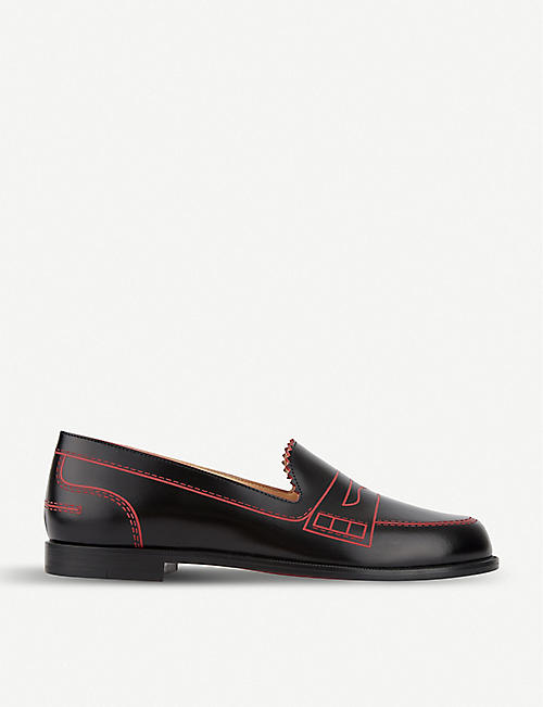 CHRISTIAN LOUBOUTIN: Mocalaureat leather loafers