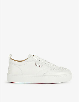 CHRISTIAN LOUBOUTIN: Happyrui Spikes leather trainers