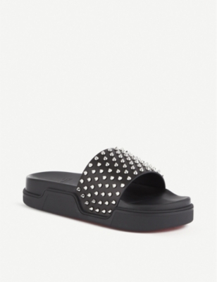 CHRISTIAN LOUBOUTIN Pool Fun leather sliders