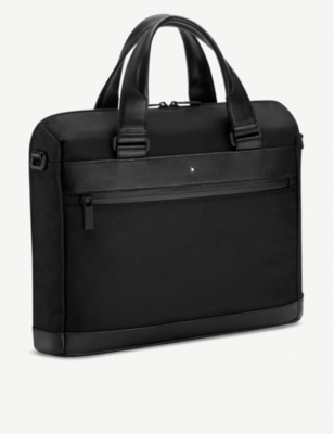 MONTBLANC Nightflight nylon and leather laptop bag