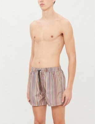 paul smith signature stripe swim shorts