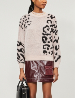 Topshop animal print jumper sale