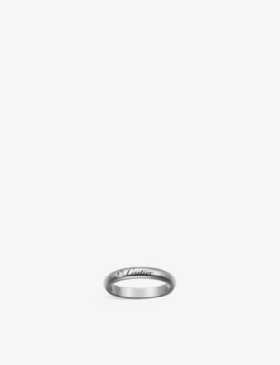 CARTIER: C de Cartier platinum and diamond wedding ring