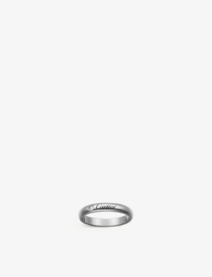 CARTIER: C de Cartier platinum and diamond wedding ring