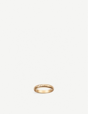Cartier Womens Rose Gold C De 18ct Rose-gold And Diamond Wedding Ring