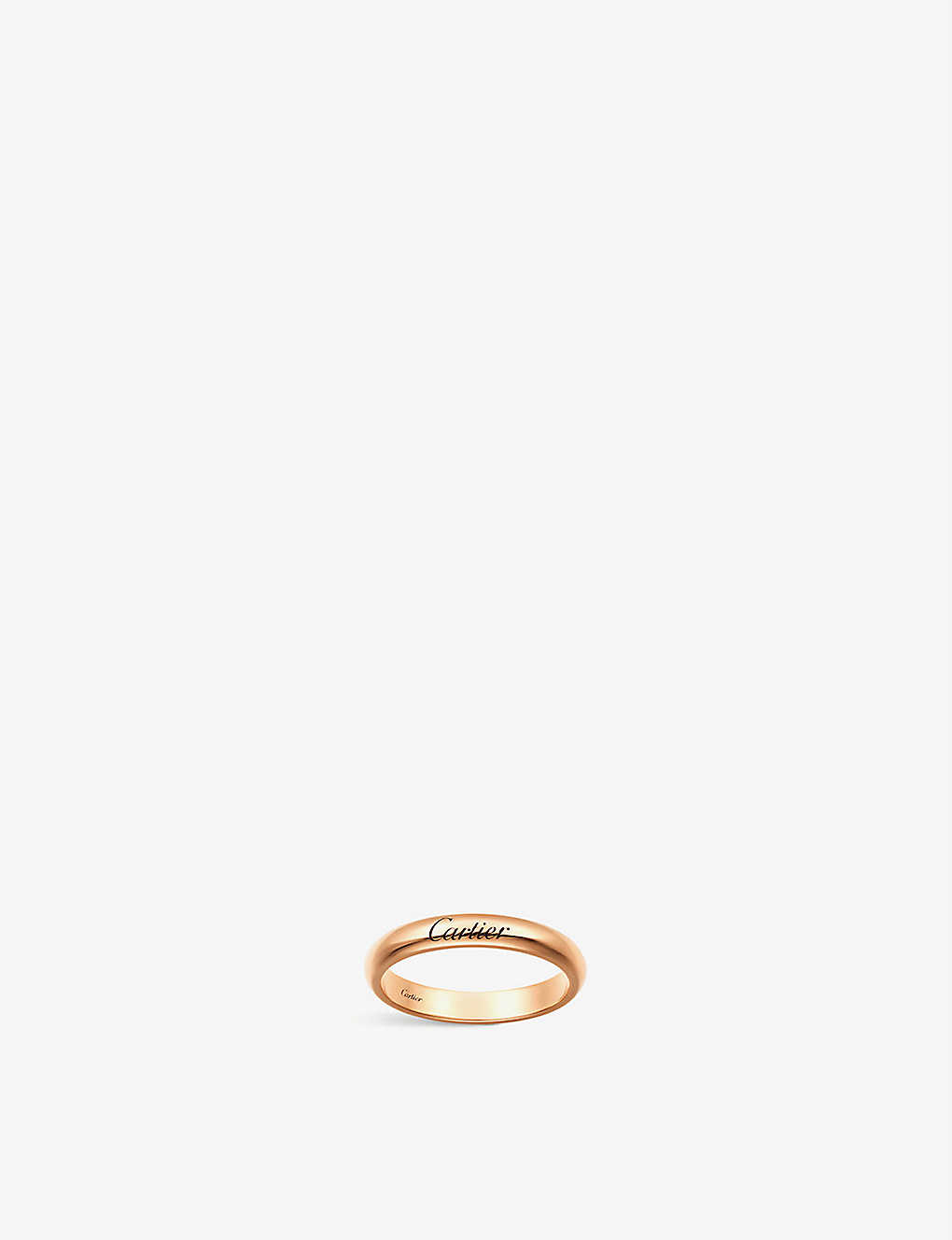 Cartier Womens Rose Gold C De 18ct Rose-gold Wedding Ring