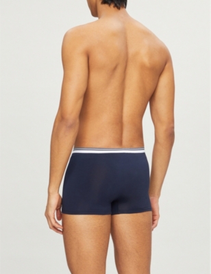 Zimmerli Pure Comfort Classic-fit Stretch-cotton Trunks In Navy