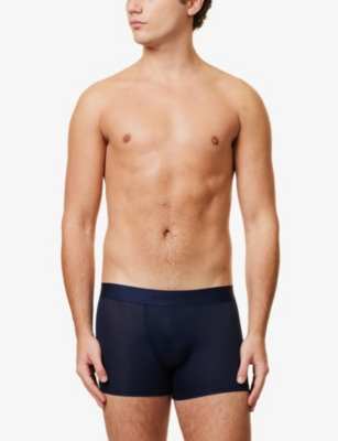 Shop Zimmerli Men's Navy Slim-fit Micromodal Briefs