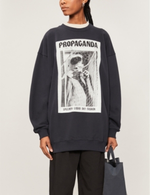 Acne Studios Propaganda Print Cotton Jersey Jumper Selfridges Com