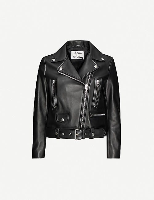 ACNE STUDIOS: Mock leather biker jacket
