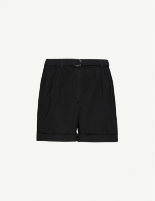 Acne Studios High Rise Wide Leg Cotton Shorts Selfridges Com