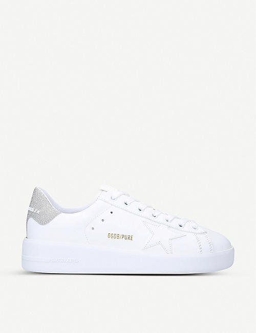 GOLDEN GOOSE: Women's Pure low-top leather and suede trainers