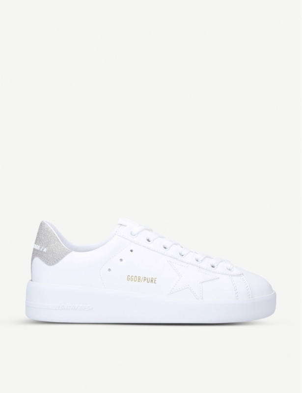 Women's Pure low-top leather and suede trainers