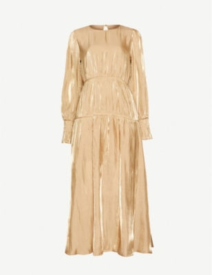 topshop gold dress