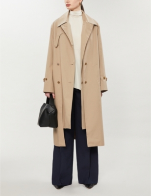 ROKH - Asymmetric cotton trench coat | Selfridges.com