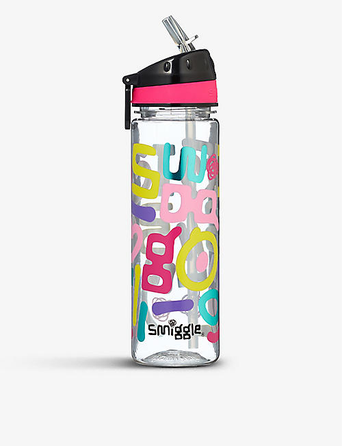 SMIGGLE: Drink Up logo-print water bottle 650ml