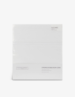 The White Company White Symons Egyptian-cotton Single Flat Sheet 180x275cm Single