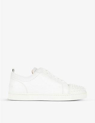 CHRISTIAN LOUBOUTIN: Louis Junior Spikes leather trainers