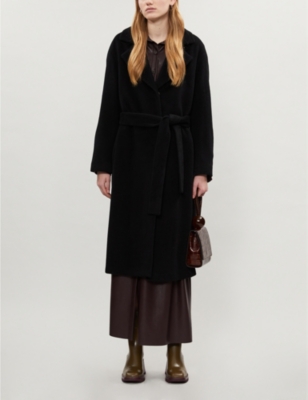 darcey drawn belted wrap coat