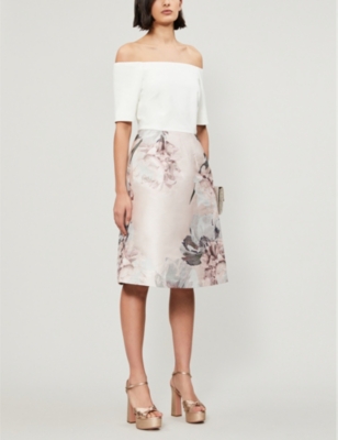 ted baker dress off the shoulder