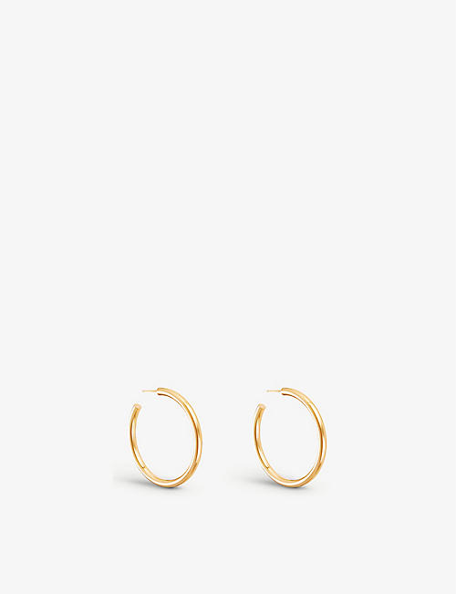 OTIUMBERG: Large chunky gold-plated vermeil silver hoops