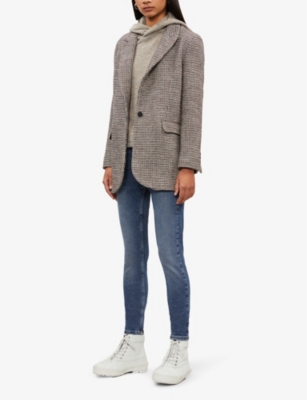 WHISTLES: Sculpted skinny high-rise jeans
