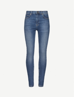 WHISTLES: Sculpted skinny high-rise jeans