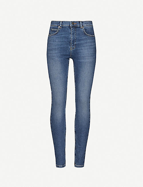 WHISTLES: Sculpted skinny high-rise jeans