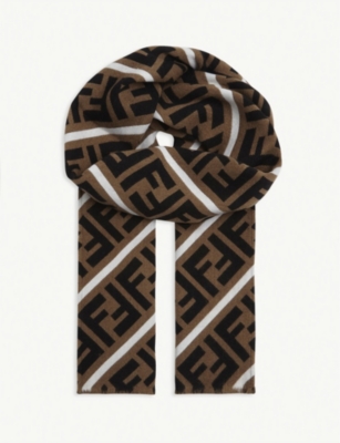 FENDI - Reversible wool and silk scarf 