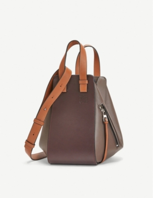 Hammock leather small shoulder bag - OXBLOODTAUPE