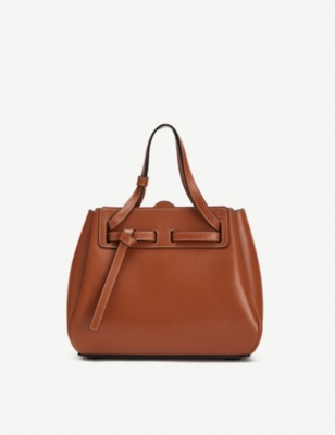 Loewe Lazo Leather Mini Bag In Tan | ModeSens