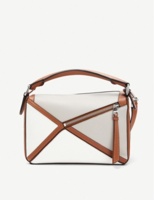 Puzzle Grid small leather shoulder bag 