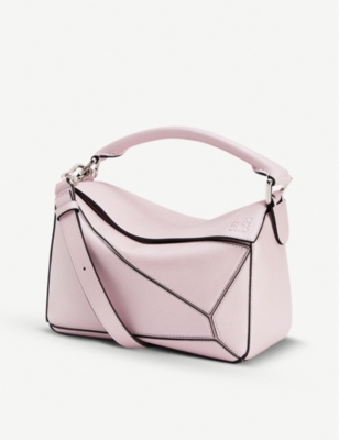 Loewe Puzzle Small Leather Shoulder Bag In Icy Pink ModeSens