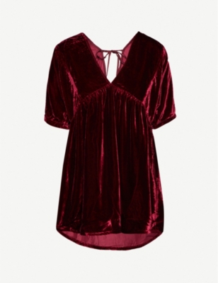 free people velvet mini dress