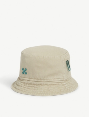 white cotton bucket hat