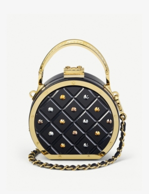 ASPINAL OF LONDON: Hat Box mini acrylic cross-body bag