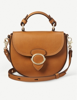 ASPINAL OF LONDON Smooth leather crossbody saddle bag