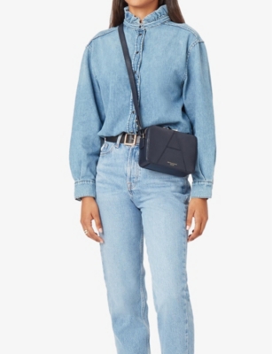 Aspinal Of London A-stitched Pebbled-leather Camera Bag