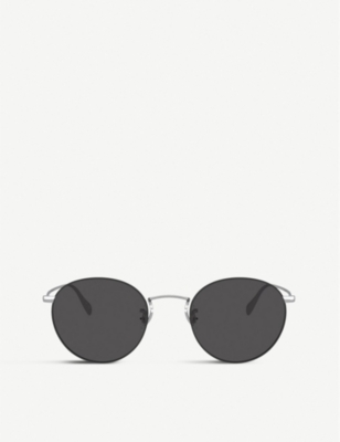 OLIVER PEOPLES: OV1186S Coleridge Sun metal and crystal round sunglasses